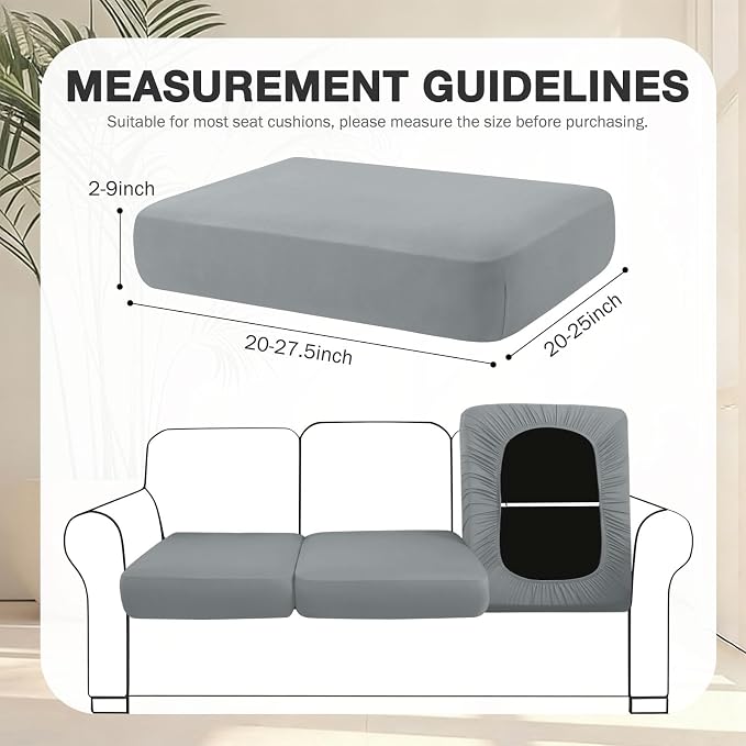 hyha 14Pcs Patio Cushion Covers, Stretch Outdoor Couch Cushion Covers - Image 2