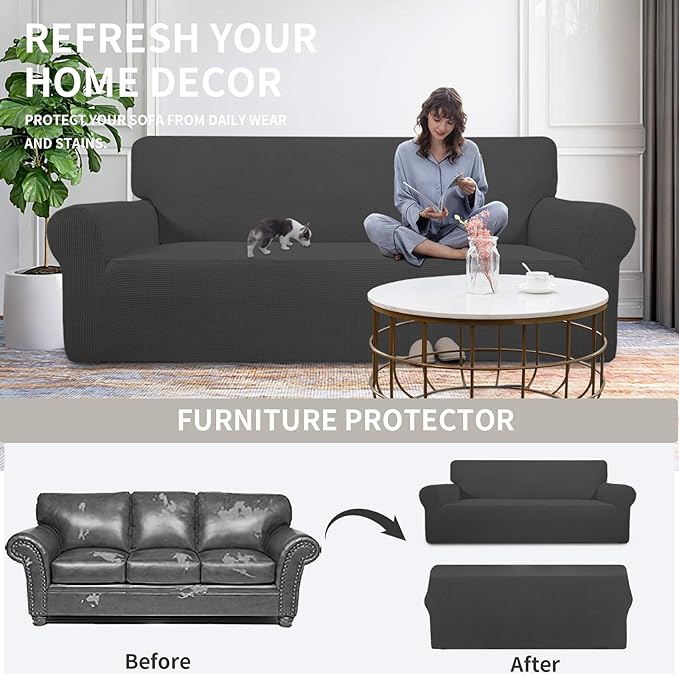 Easy-Going Stretch Oversized Loveseat Slipcover 1-Piece Sofa Cover Furniture - Image 4