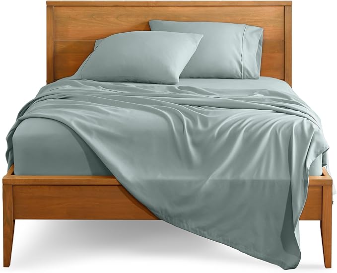 Bare Home Twin Sheet Set - 1800 Ultra-Soft Microfiber Twin Bed Sheets - Double Brushed - Deep Pockets - Easy Fit - Extra Soft - 3 Piece Set - Bedding Sheets & Pillowcases (Twin, Sea Spray)