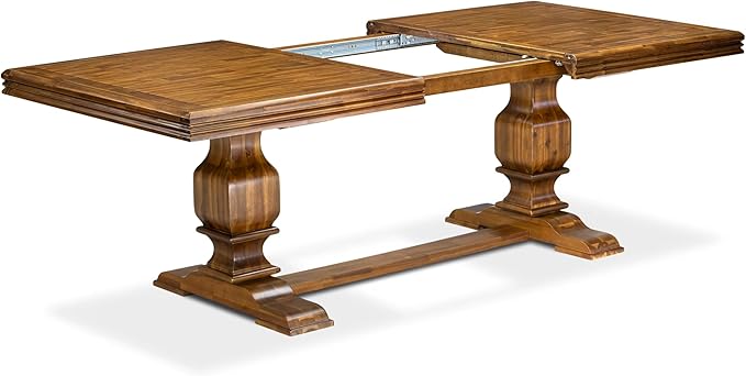 NKSI7-AWA-04 7-Piece Modern Dining Table Set Includes a Kitchen Table and 6 Light Tan Linen Fabric Dining Room Chairs with Button Tufted Back - Antique Walnut Finish