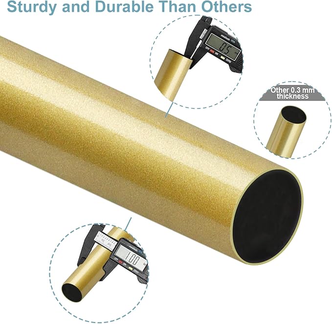 Byondeth Curtain Rods for Windows 16 to 170 Inches Adjustable Length 1 Inch - Image 9