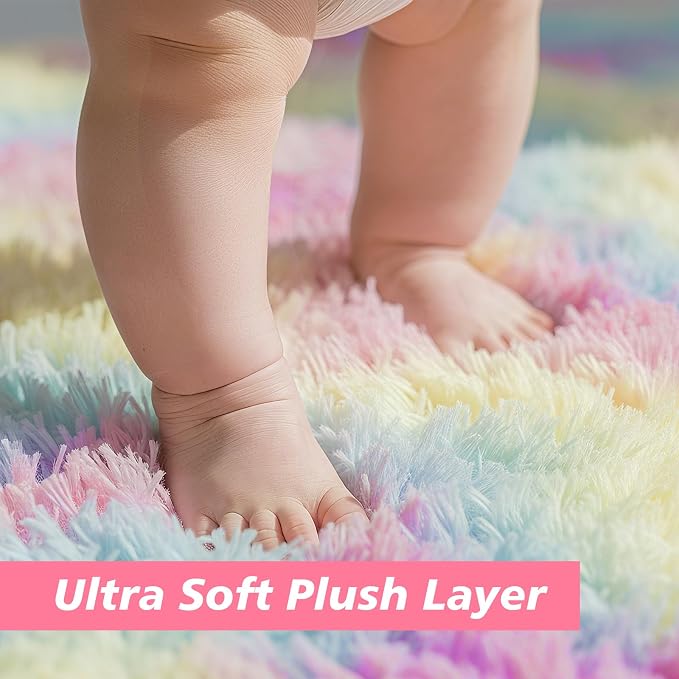 Shag Area Rug for Bedroom 5x8, Fluffy Area Rugs for Living Room, Soft Fuzzy Rug - Image 2