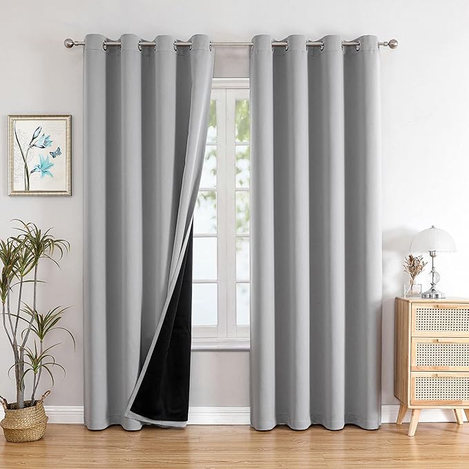 ChrisDowa 100% Blackout Curtains 120 inch Long by ChrisDowa