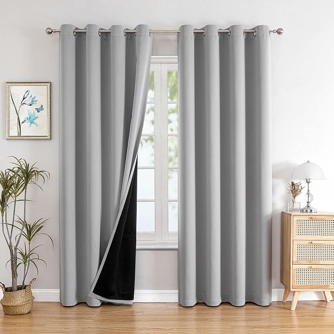 ChrisDowa 100% Blackout Curtains 80 inch Long by ChrisDowa
