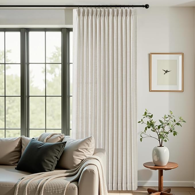 Pinch Pleated Linen Curtains 96 Inches Long - Image 7