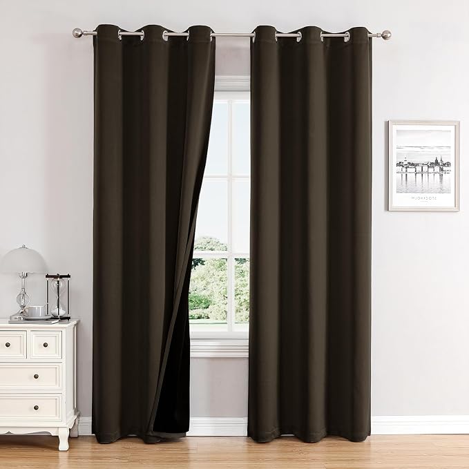 ChrisDowa 100% Blackout Curtains 84 inch Long by ChrisDowa