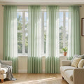 MIULEE Sage Green Sheer Curtains 72 Inches Long, 4 Panels Set, Light Filtering by MIULEE