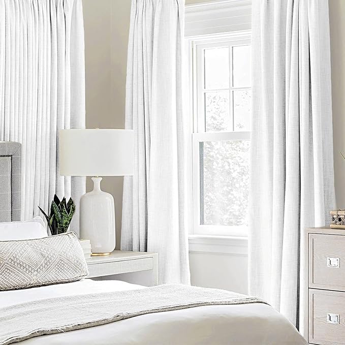 MIULEE 90 Inches Linen Textured Curtains - Image 2
