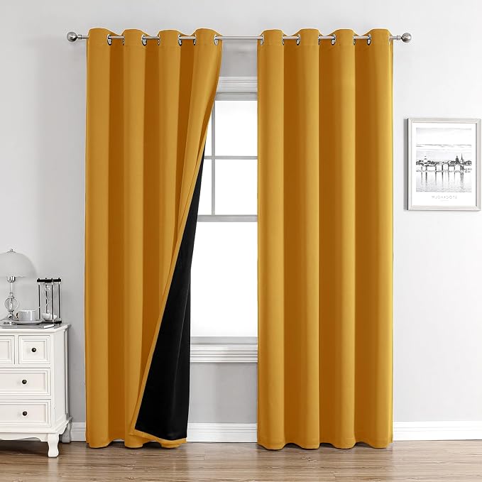 ChrisDowa 100% Blackout Curtains 108 inch Long by ChrisDowa