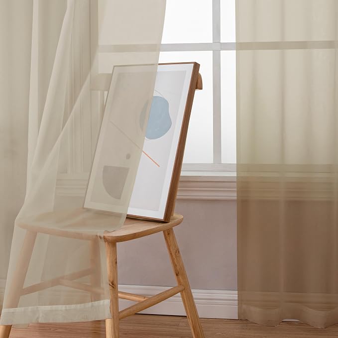 OWENIE Sheer Curtains 72 Inches Long - Image 3
