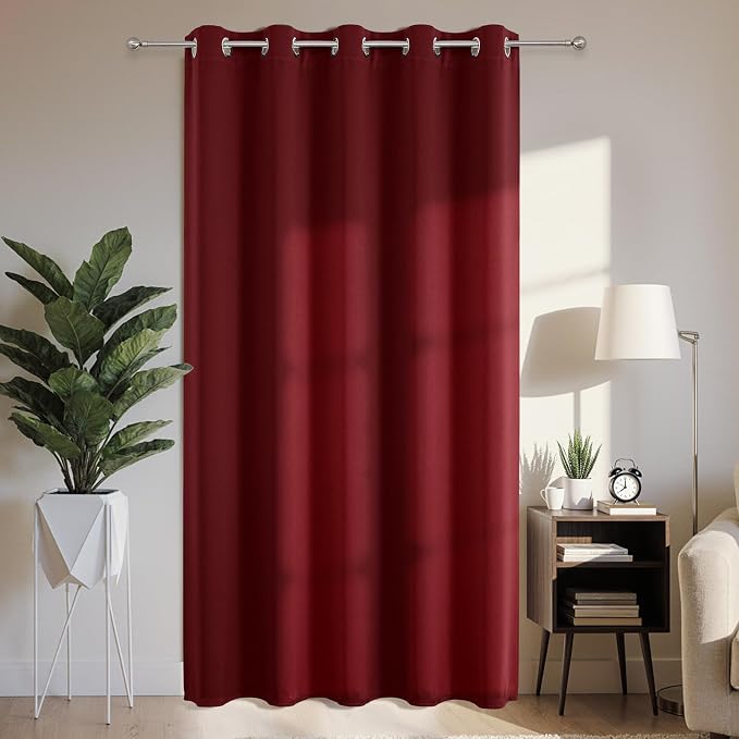 Joydeco Blackout Patio Sliding Door Curtains 84 Inches Long, Grommet Privacy by JOYDECO