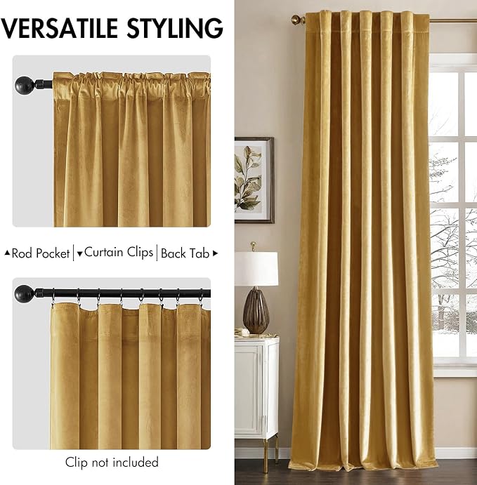 MIULEE Velvet Curtains 108 inches - Image 2