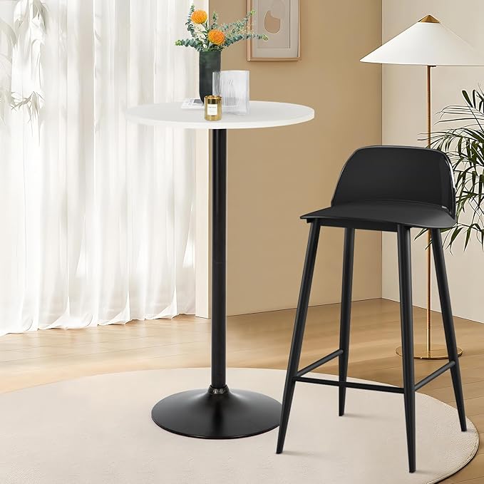 FDW Pub Table 40 Inch Height Cocktail Table Round Bistro Bar Table for Home and Kitchen Dining