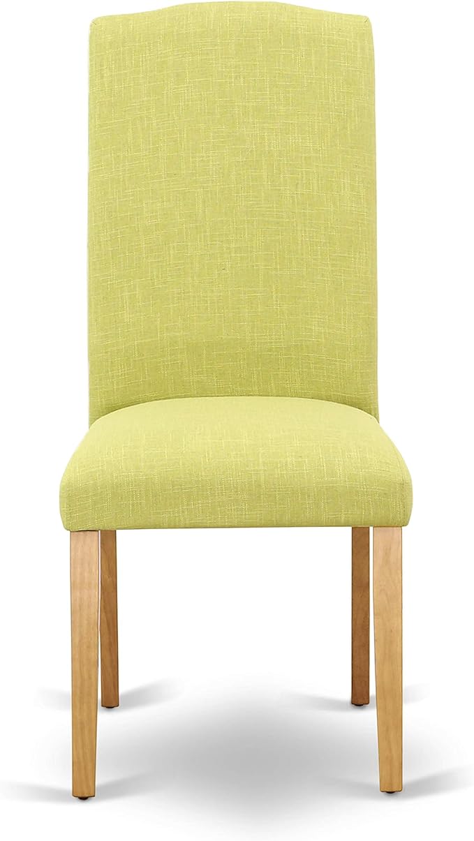 East West Furniture NDEN5-OAK-07 5 Piece Dining Room Furniture Set Includes a Rectangle Dining Table with Dropleaf and 4 Limelight Linen Fabric Upholstered Chairs, 30x48 Inch, Oak