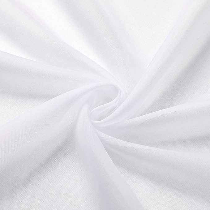 White Valances for Windows, Modern Solid Mini Small Window Curtains for Cafe - Image 9
