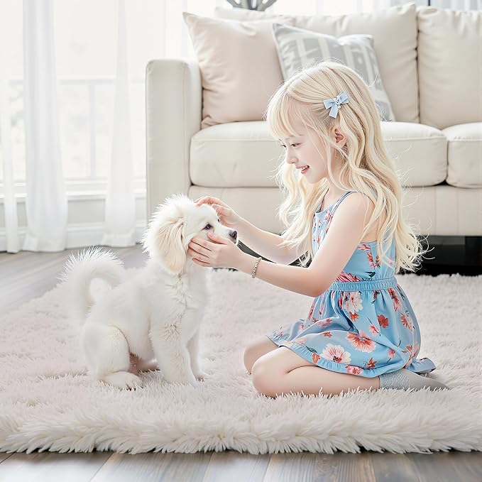 Area Rugs 10x14 Living Room, Shaggy Carpet Soft Plush Furry Bedside Rug Large - Image 7