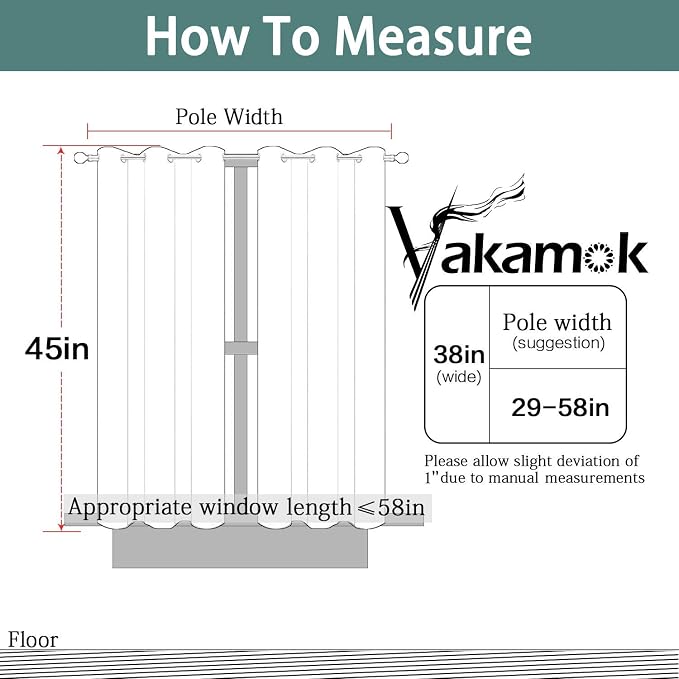 Yakamok Gray Room Darkening Thermal Insulated Blackout Curtains - Image 7