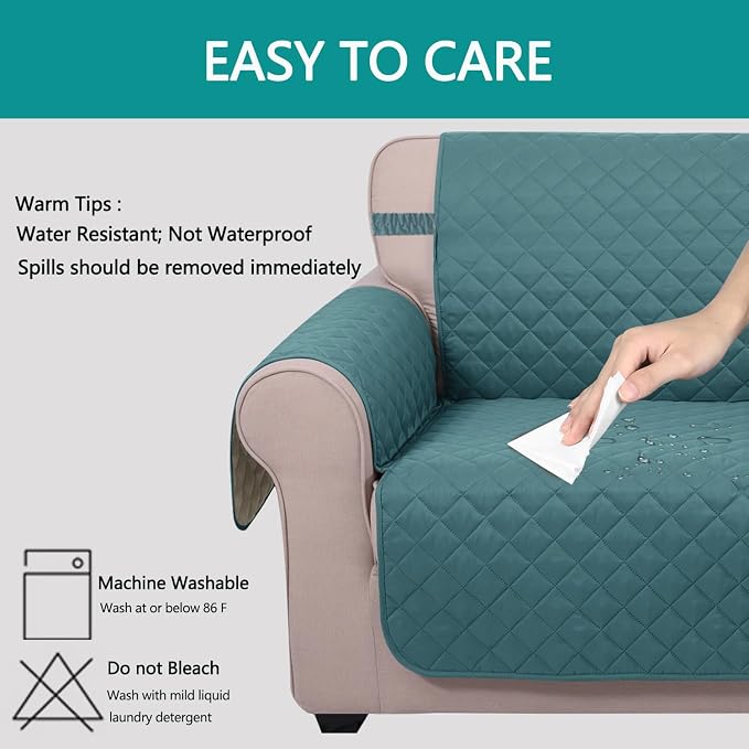 U-NICE HOME 4 Seater Sofa Cover 91 Inch Large Couch Covers - Image 5