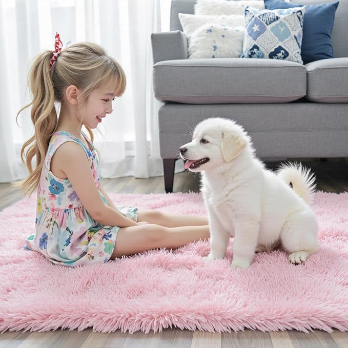 Rugs for Living Room 8x10, Alfombras para Salas Fluffy Shag Large Fuzzy Plush - Image 7