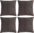 Fancy Homi 4 Packs Boho Dark Brown Decorative Throw Pillow Covers 26x26 Inch by Fancy+Homi