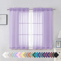 Aiyufeng Light Purple Sheer Curtain Panels Pair Sold 45 Inch Length, Light by Aiyufeng