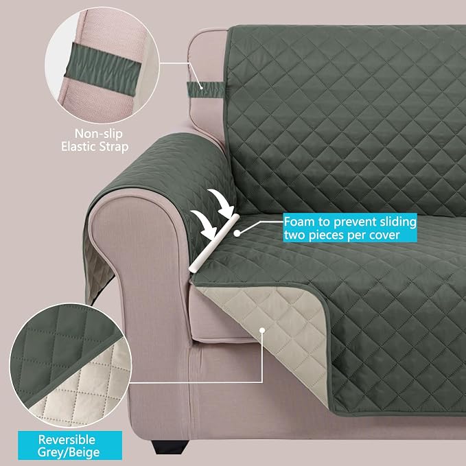 U-NICE HOME 4 Seater Sofa Cover 91 Inch Large Couch Covers - Image 3