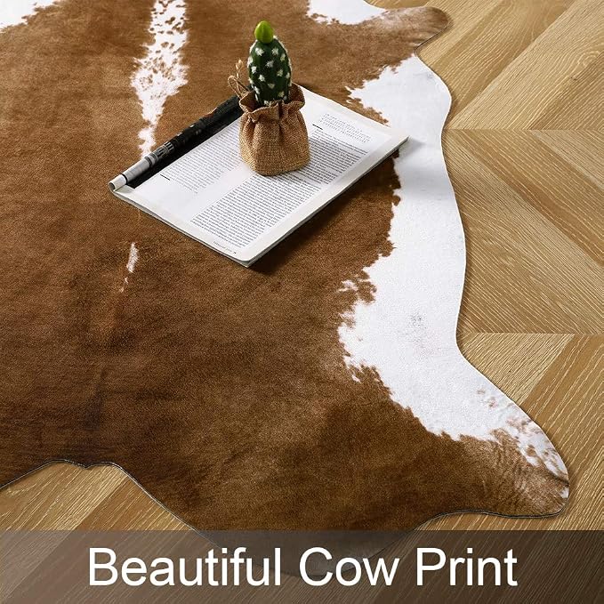 AROGAN Faux Cow Print Rug Large - Image 6