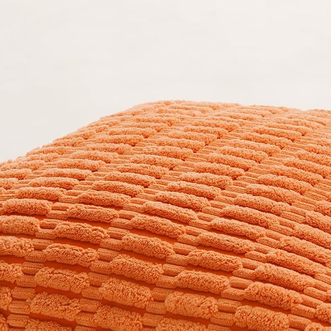 Fancy Homi 4 Packs Orange Fall Decorative Throw Pillow Covers 16x16 Inch - Image 5