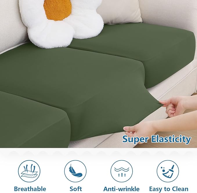 hyha Milk Silk Couch Cushion Covers - Image 5