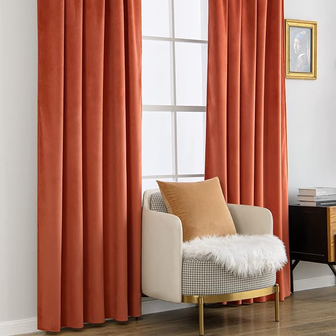 MIULEE Velvet Curtains 96 inches 2 Panels - Image 7