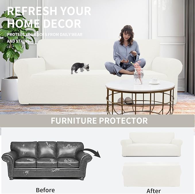 Easy-Going Stretch Oversized Chair Sofa Slipcover 1-Piece Couch Sofa Cover - Image 5