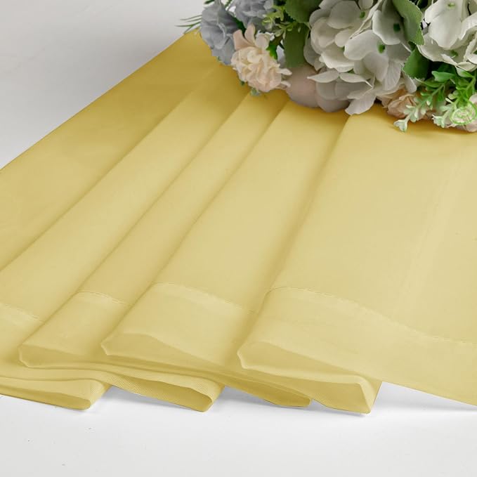 Lecloud Yellow Sheer Curtains 90 Inches Long 2 Panels, Gauzy Light Filtering - Image 8