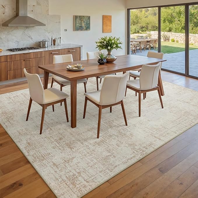 9x12 Area Rugs for Living Room Washable Rug: Anti-Skid Abstract Modern Living - Image 8