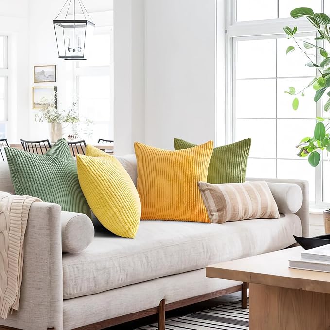 Topfinel 24x24 Decorative Large Throw Pillows Covers Set of 4, Couch Sofa - Image 5