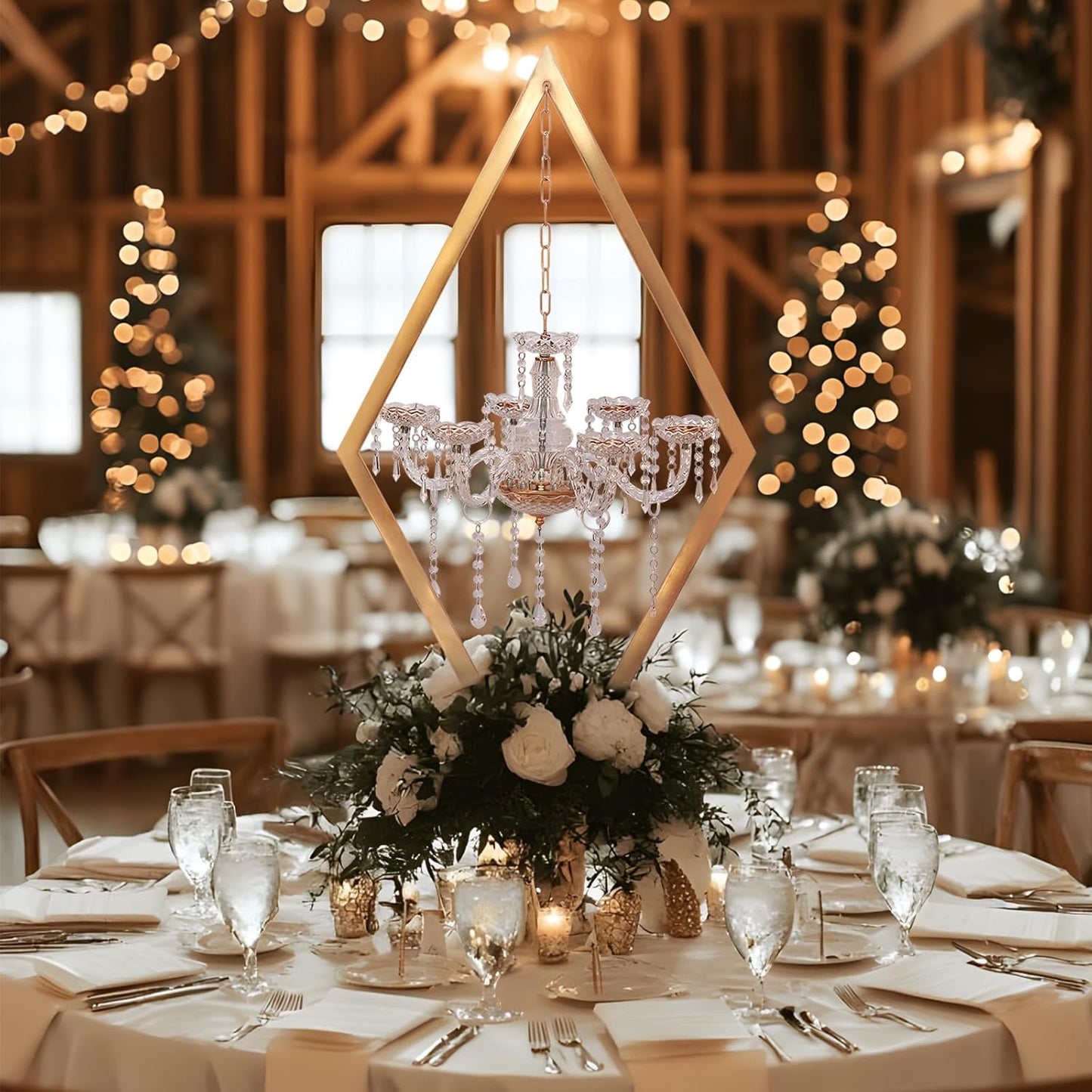 4PCS Elegant Metal Diamond Candle Holder - European Wedding Table Decor, Romantic Candle Stand for Western Dining, Perfect Wedding Prop & Home Decoration