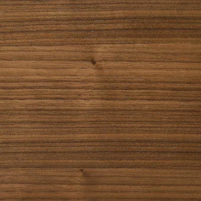 Armen Living Channell Mid Century Modern 5 Piece Walnut Wood Dining Table Set with Benches in Orange Fabric