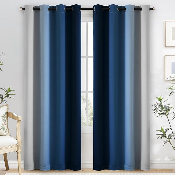 Yakamok 100% Blackout Curtains 84 Inch Length 2 Layers, Light Blocking Thermal - Image 2