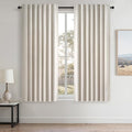 Topfinel 78 Inch Long Linen Blackout Curtains 2 Panels Set by Topfinel