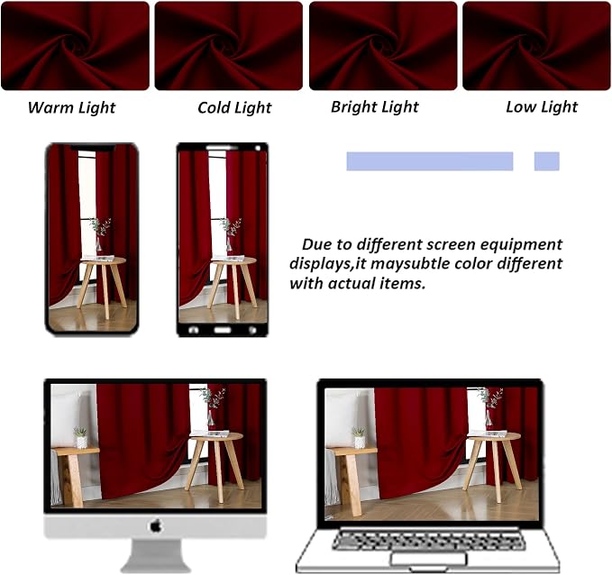 Simplebrand Ava Red Blackout Curtains - Image 9