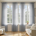 MIULEE Dark Grey Sheer Curtains 84 Inches Long, 4 Panels Set, Rod Pocket Light by MIULEE