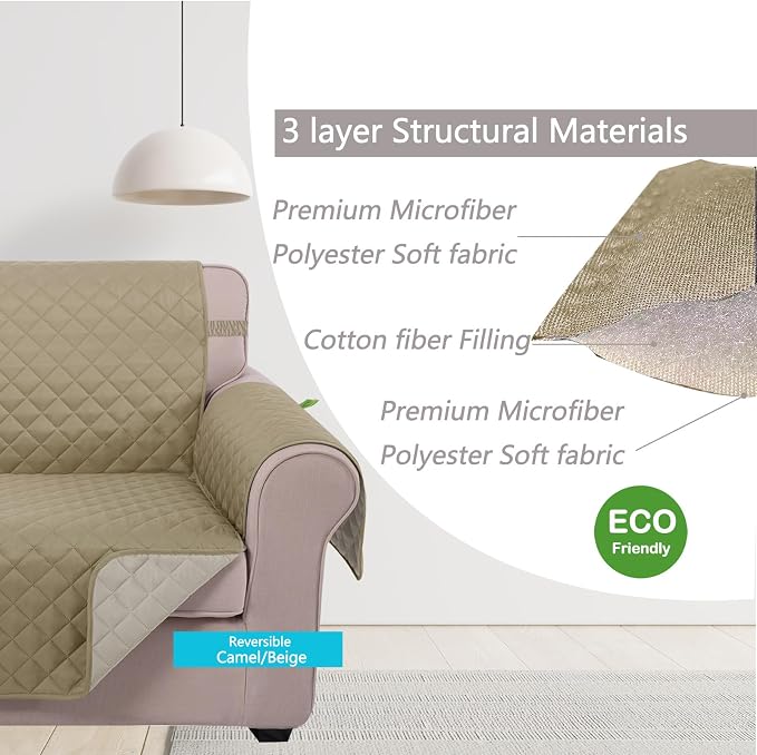 U-NICE HOME Reversible Sofa Cover Couch Cover - Image 4