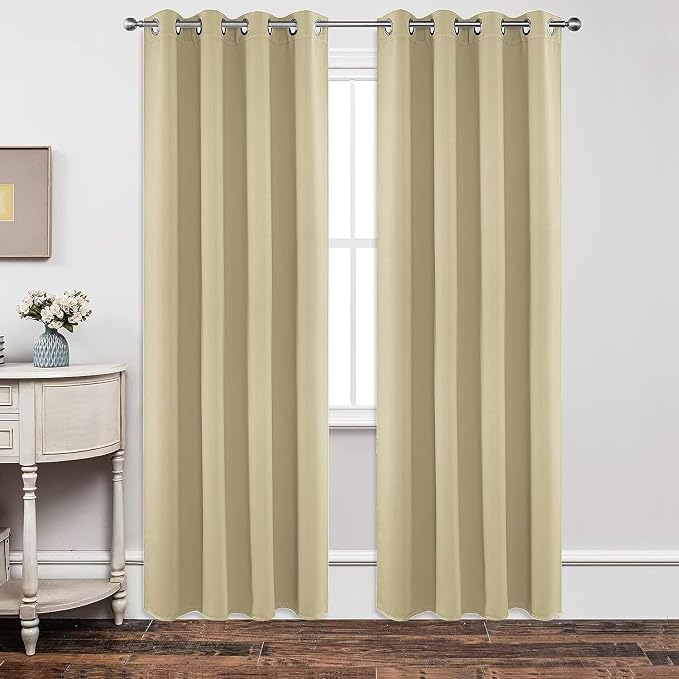 Joydeco Blackout Curtains 95 Inch Length 2 Panels Set, Thermal Insulated Long by JOYDECO