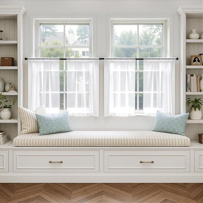 MIULEE White Curtains 24 Inch Length - Image 4