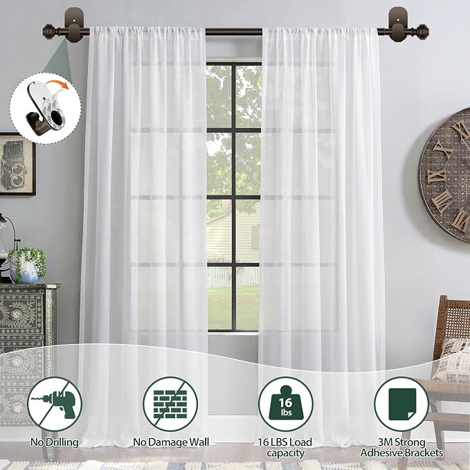 KAMANINA Curtain Rods No Drilling - Image 2