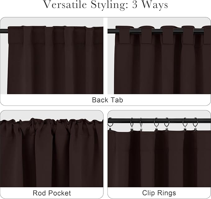 Pony Dance Short Curtains for Bathroom Window, Small Half Drapes for Kitchen - Image 5