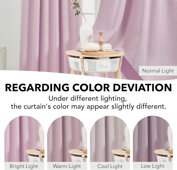 Deconovo Blackout Curtains Insulated Thermal Blackout Blinds Rod Pocket and - Image 3