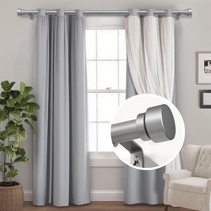 Lootkell Modern Silver Curtain Rods - Image 2