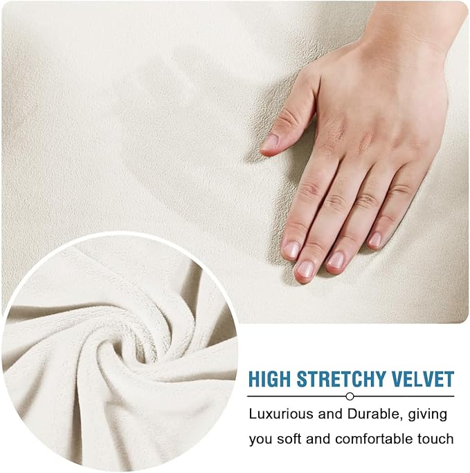 H.VERSAILTEX Rich Velvet Stretch 2 Piece Chair Cover Chair Slipcover Sofa Cover - Image 4