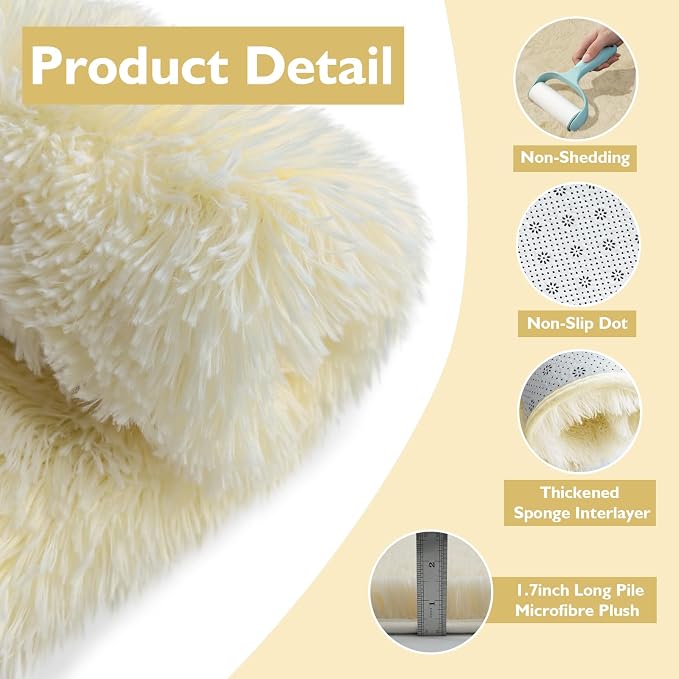 Ultra Soft Fluffy Area Rugs for Bedroom Living Room 10x12, Nursery Rug - Image 3