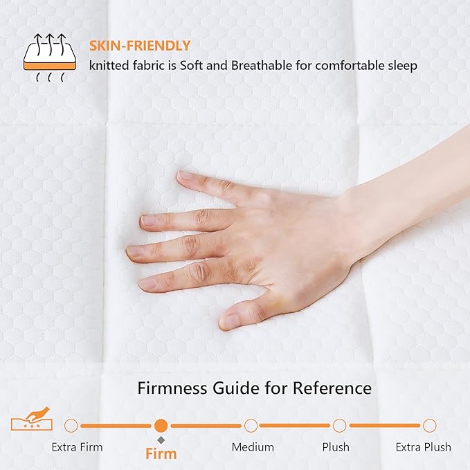 Firm King Size Mattress, 12 Inch Hybrid King Bed Mattress with Gel Memory Foam and Pocket Springs, Comfort Bed in a Box, Pressure Relief and Motion Isolation, 365-Night Trial, CertiPUR-US